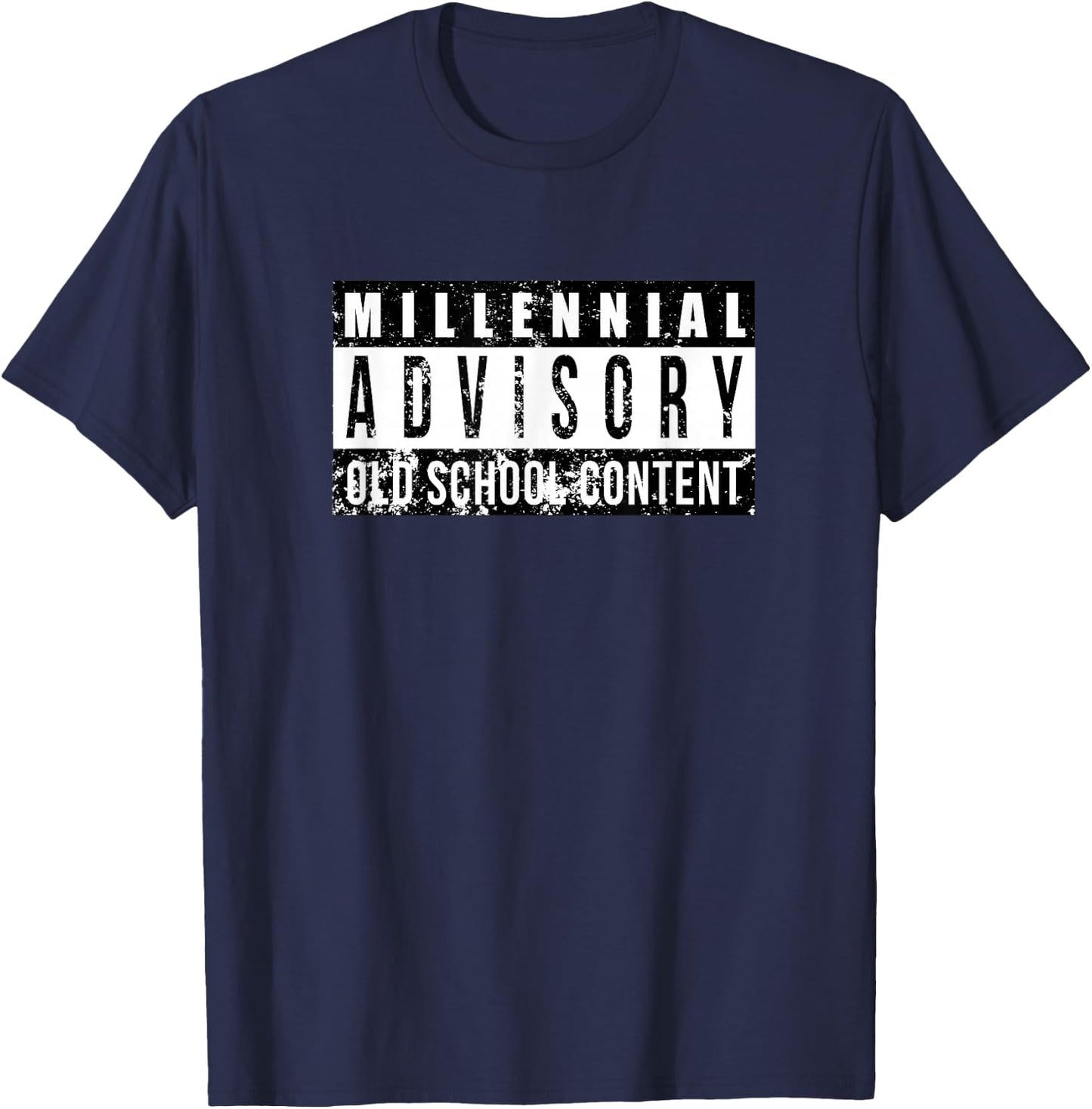 Millennial Advisory Label T-Shirt - T-Shirt | Navy