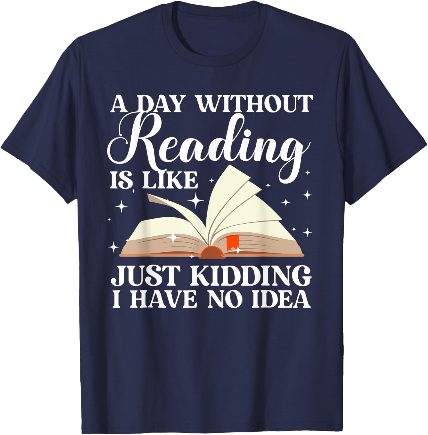 Funny Reading Art Women Reader Book Lover Bookworm T-Shirt - T-Shirt | Navy