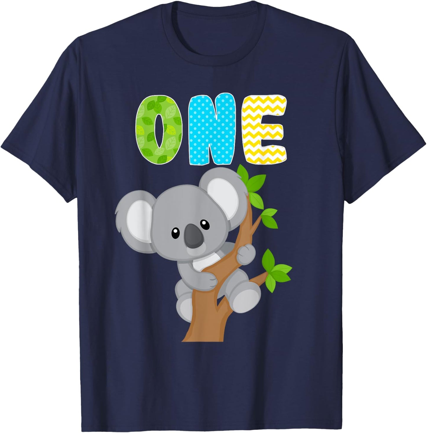 Koala Bear 1st Birthday 1 Year Old Birthday Boy Koalas Bday T-Shirt - T-Shirt | Navy