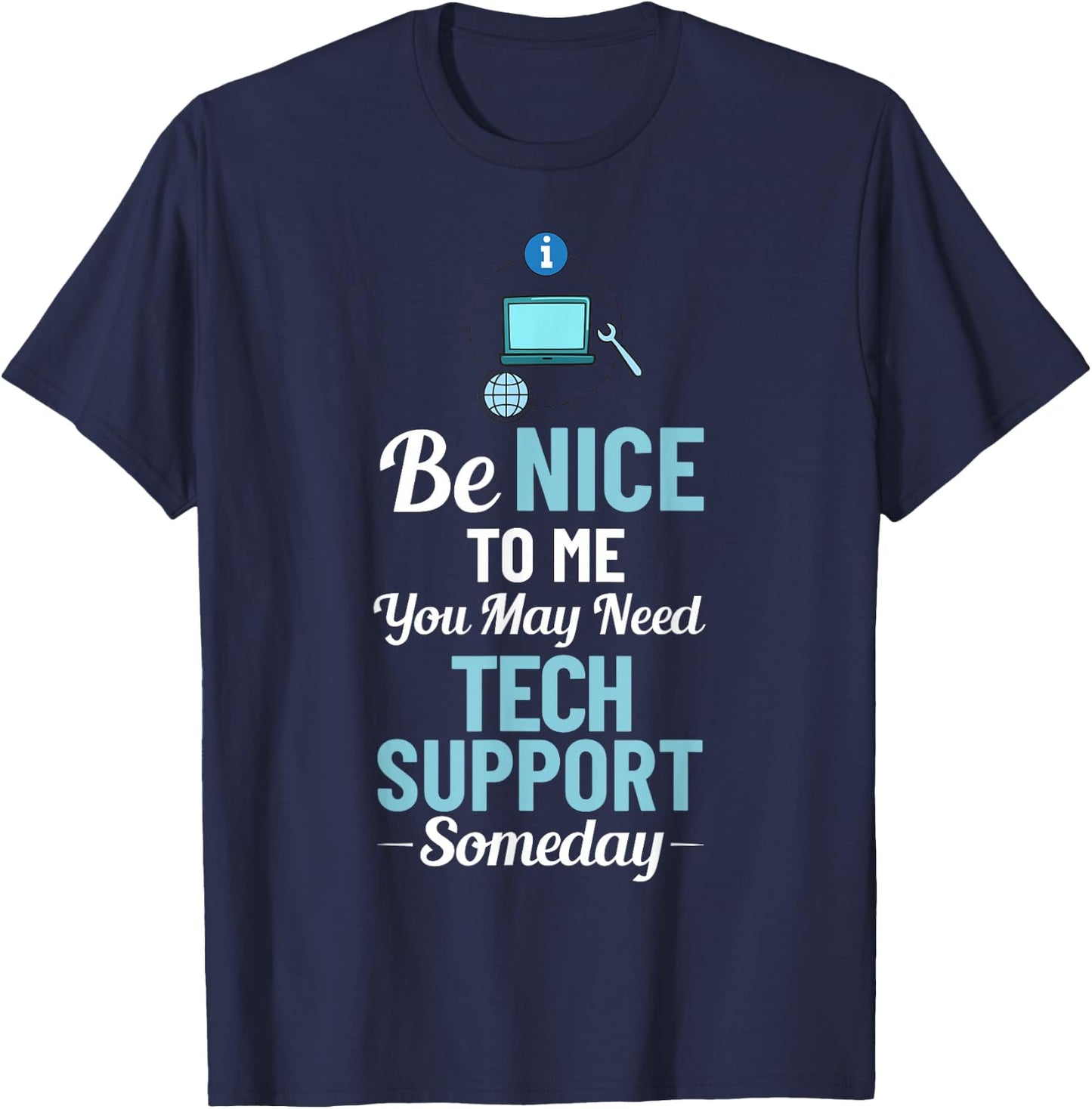 Tech Support IT Technical Engineer Helpdesk T-Shirt - T-Shirt | Navy