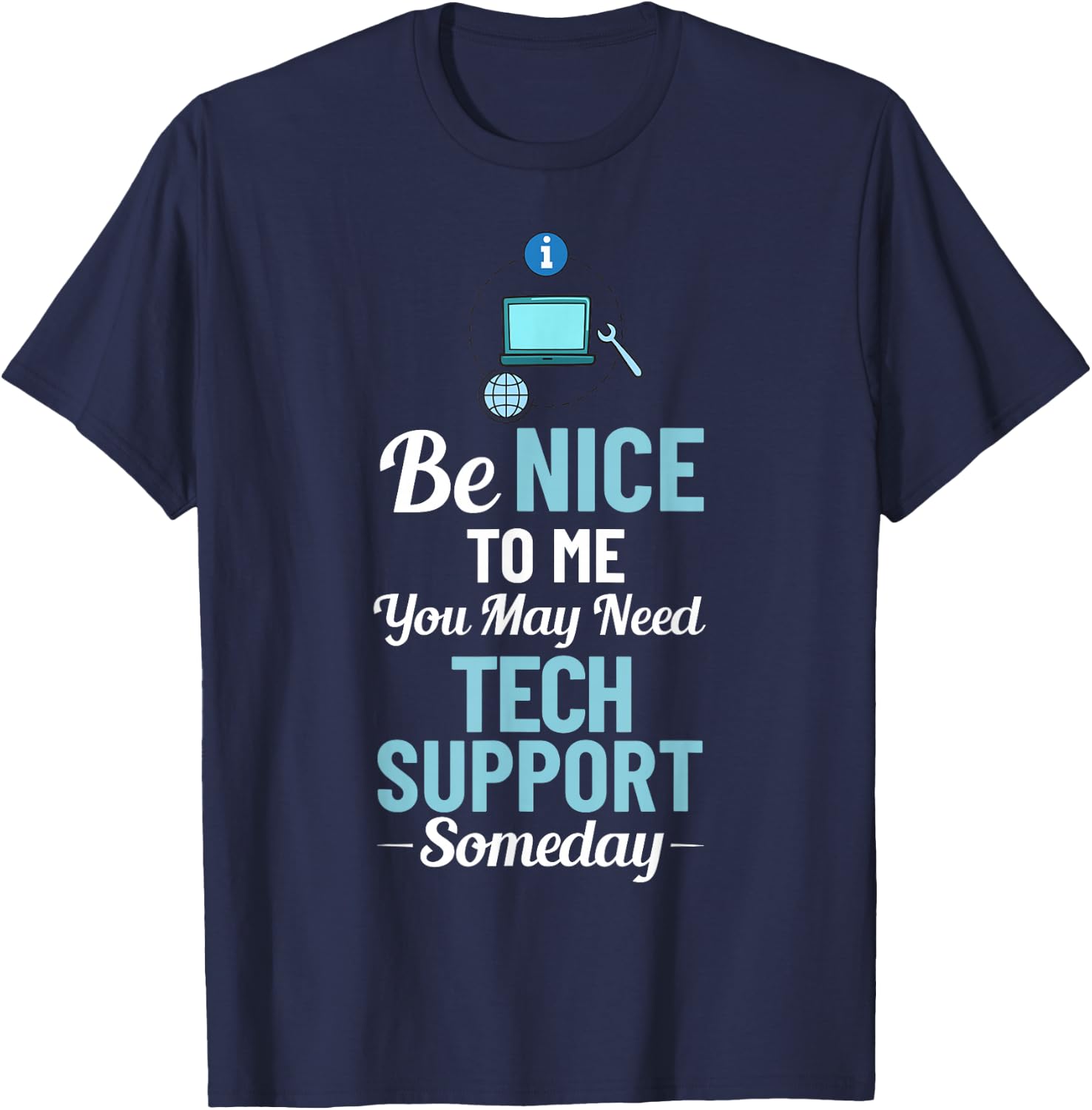 Tech Support IT Technical Engineer Helpdesk T-Shirt - T-Shirt | Navy