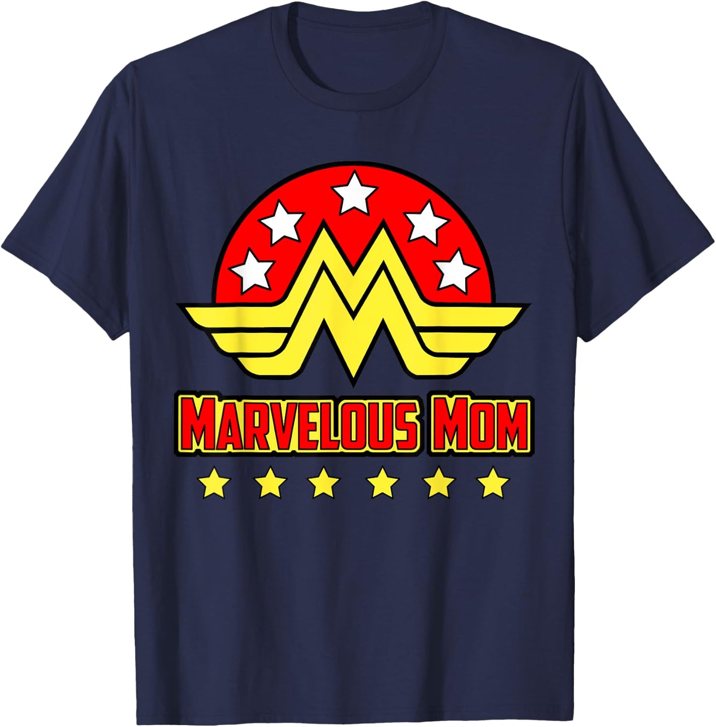 Marvelous Mom shirt Superhero mom T-Shirt - T-Shirt | Navy