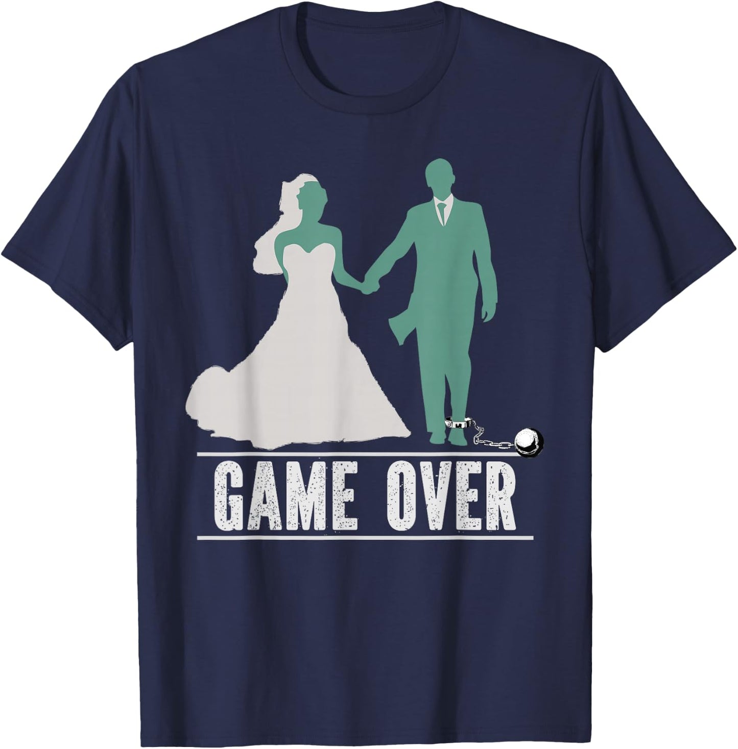 Bachelor Party Game Wedding Marriage for Groomsmen T-Shirt - T-Shirt | Navy