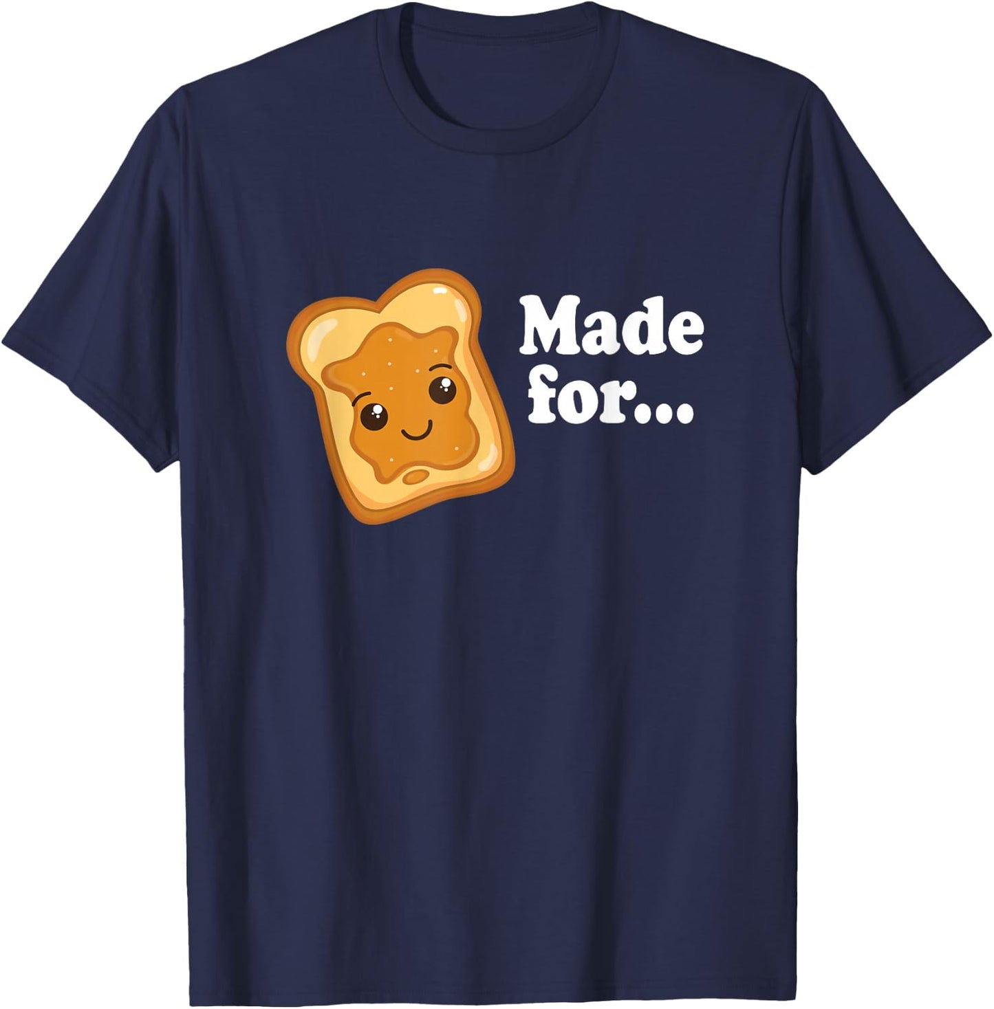 Jelly & Peanut Butter Men Women Valentine Matching Couple T-Shirt - T-Shirt | Navy
