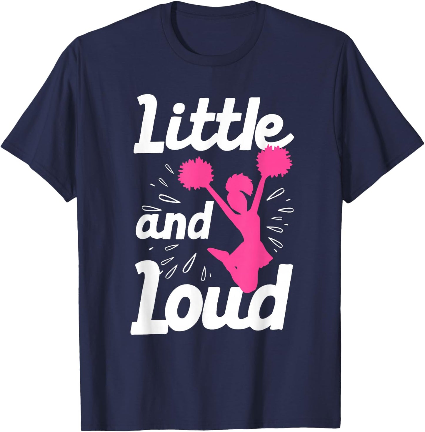 Cool Cheerleader Art Teens Girls Cheerleading Cheer Gymnast Small T-Shirt - T-Shirt | Navy