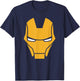 Marvel Iron Man Classic Big Face T-Shirt - T-Shirt | Navy