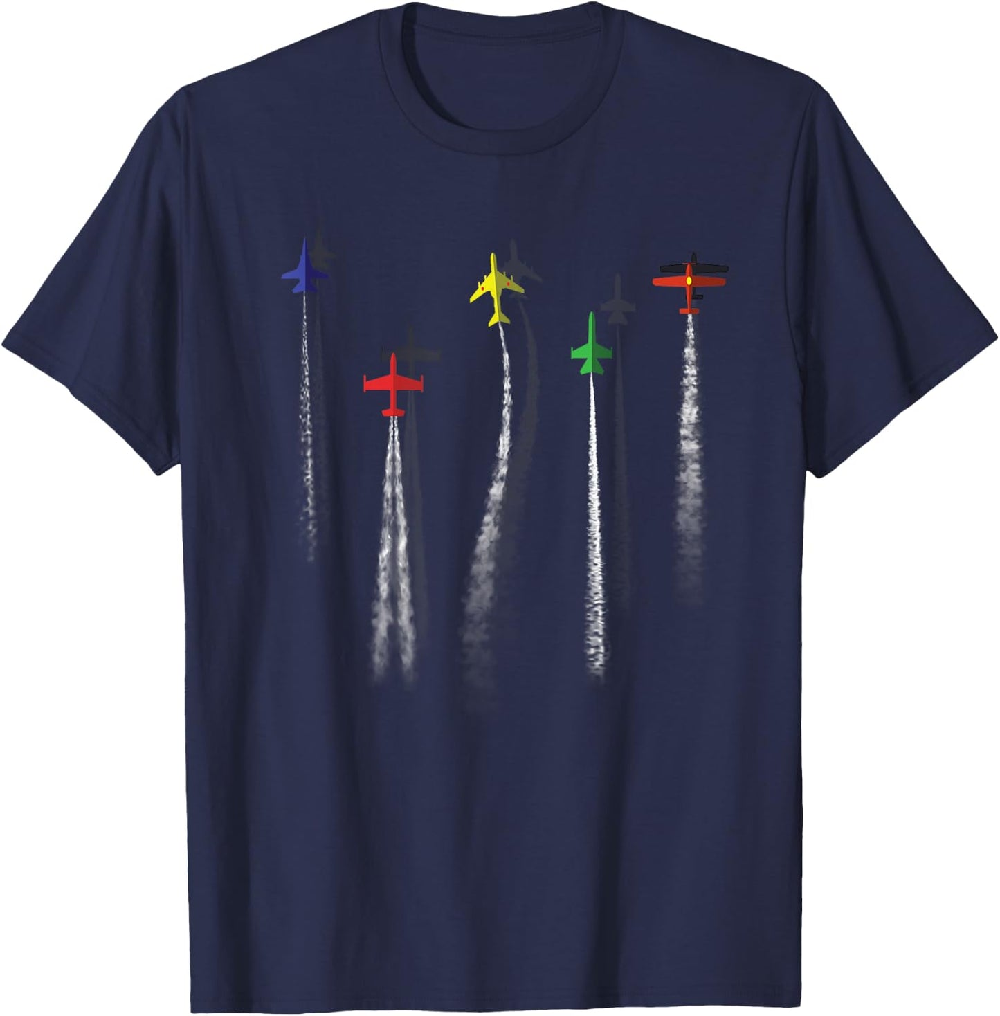 Airplane t shirt Airplanes Flying Low Airplane Jet Men Women T-Shirt - T-Shirt | Navy
