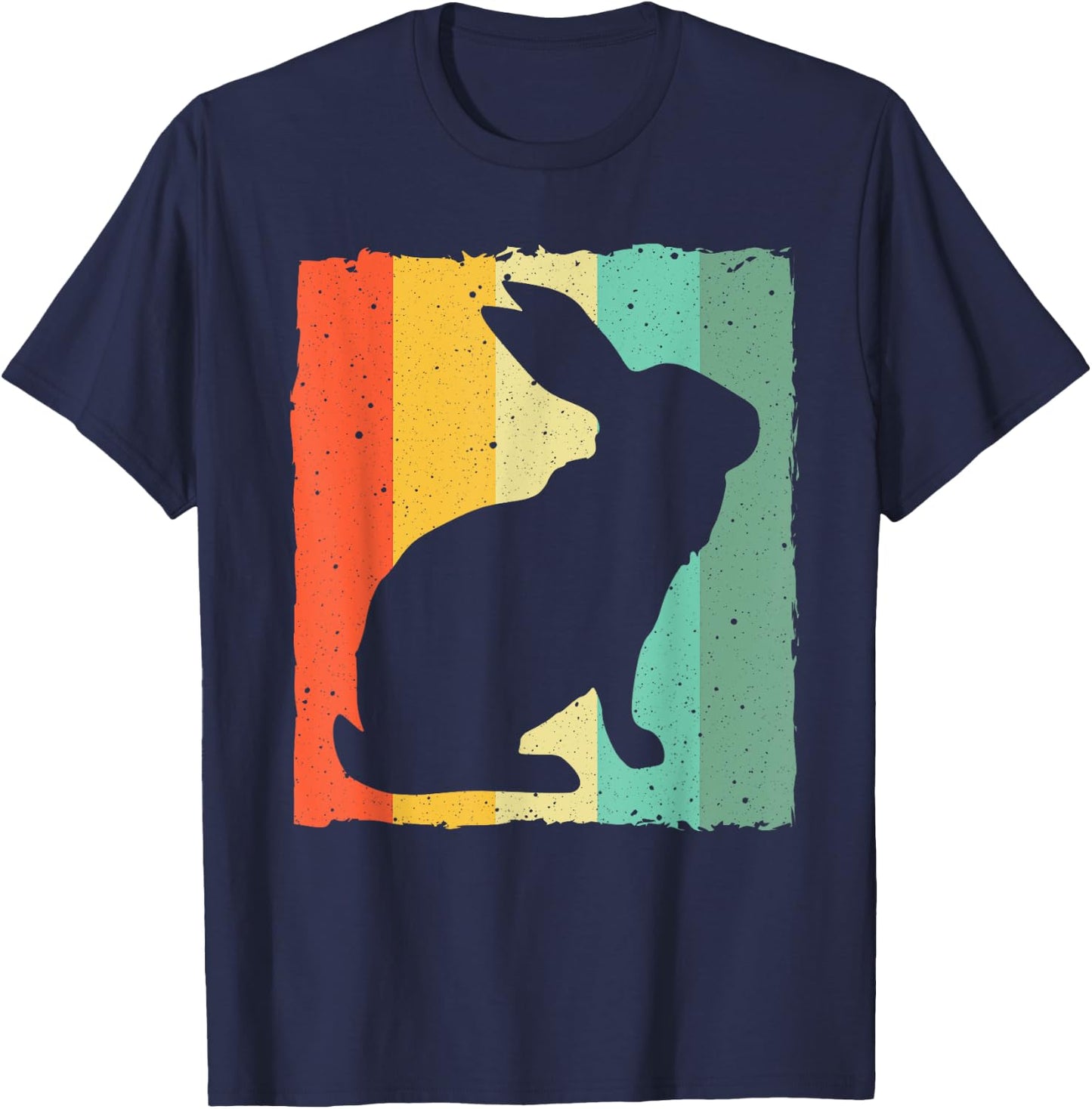 Funny Vintage Rabbit Designs For Kids Men Women Hare Pet T-Shirt - T-Shirt | Navy