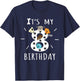 It's My 8th Birthday Dog Lover Theme 8 Years Old Puppy T-Shirt - T-Shirt | Navy