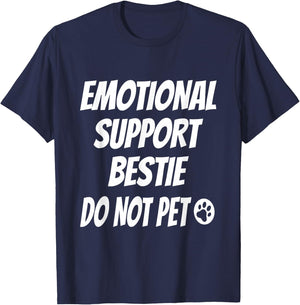 Emotional Support Bestie Best Friend Best Friend T-Shirt - T-Shirt | Navy