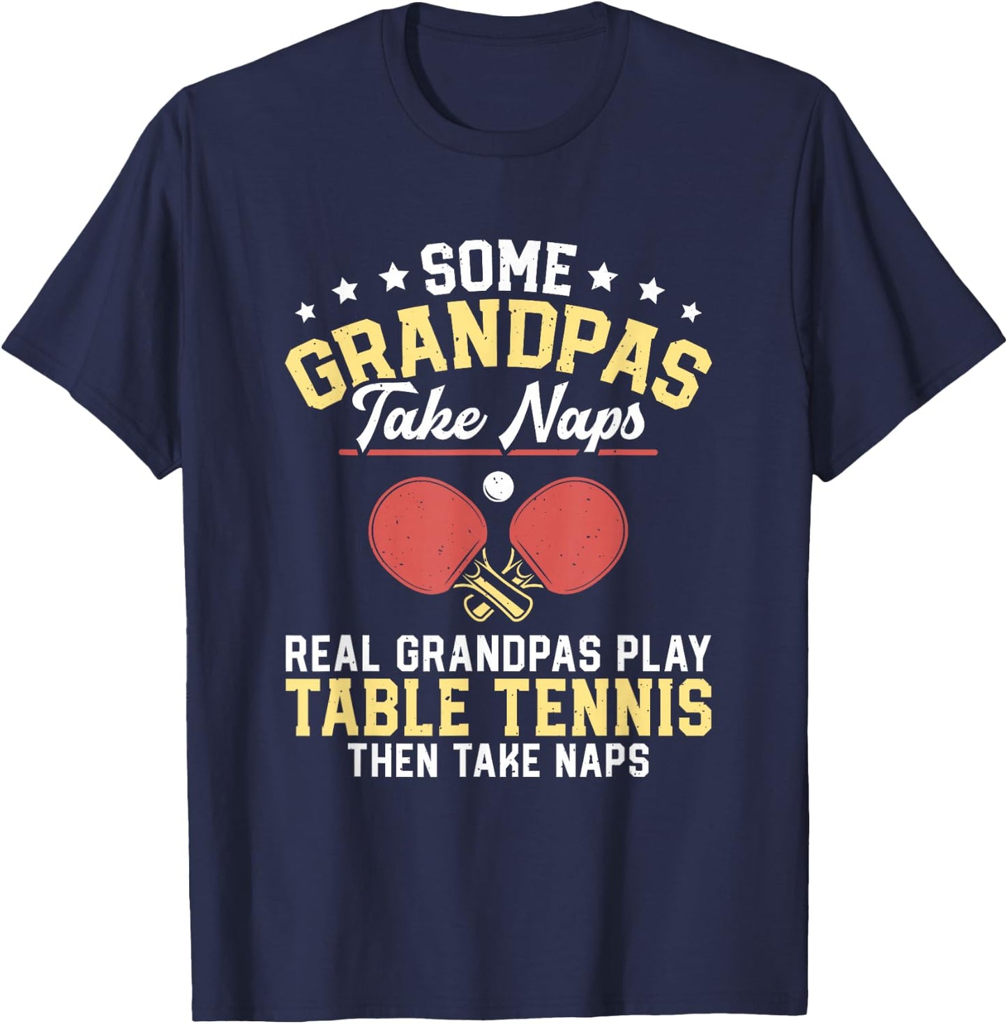 Funny Table Tennis Grandpa Ping Pong T-Shirt - T-Shirt | Navy
