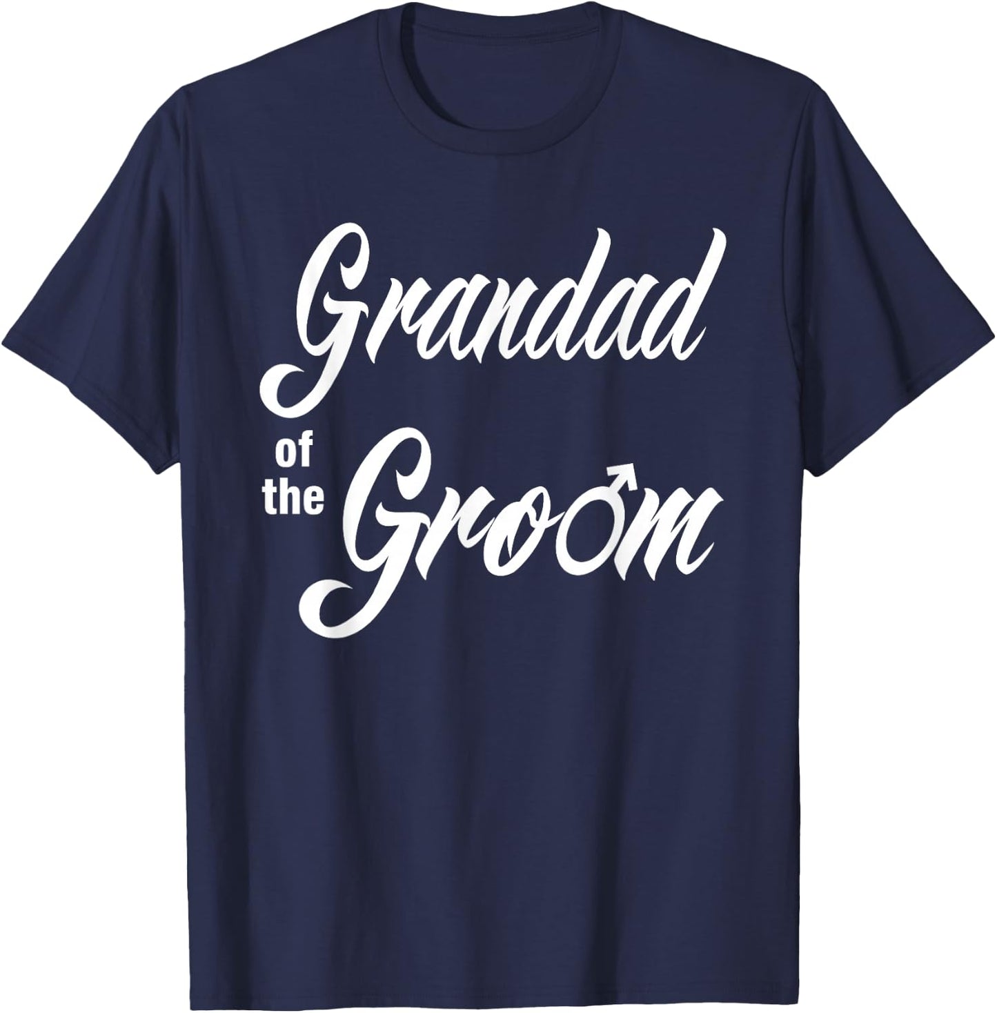 Grandad of the Groom Wedding Party Matching Bridal Party T-Shirt - T-Shirt | Navy