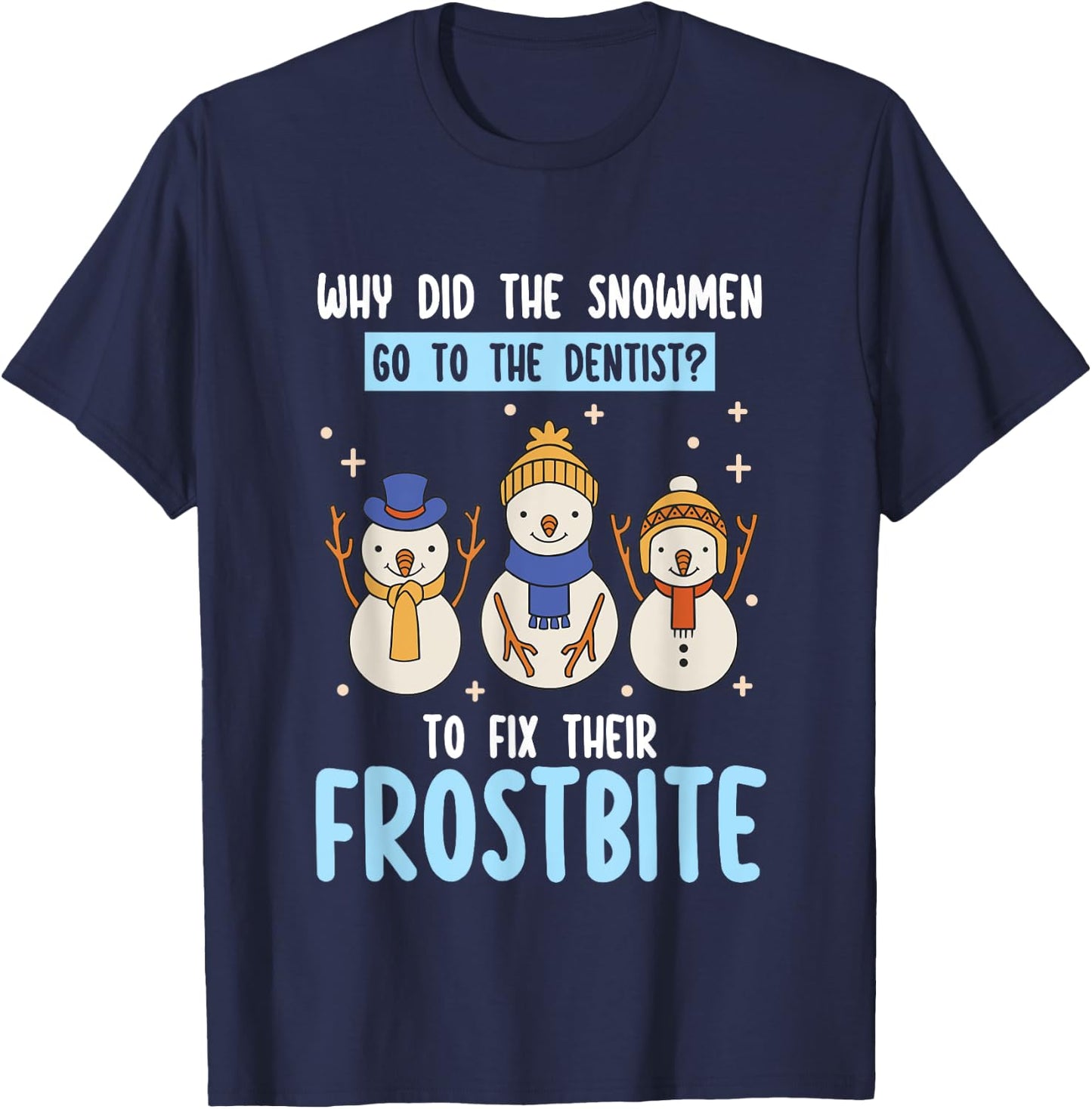 Holiday Dental Office Xmas Dentistry Funny Christmas Dentist T-Shirt - T-Shirt | Navy