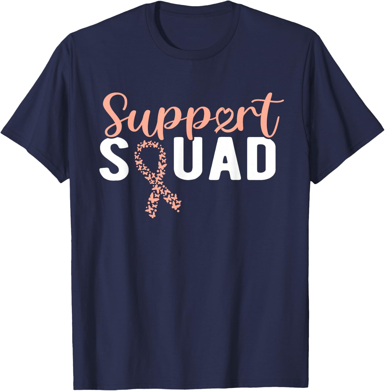 Endometrial Cancer Support Squad T-Shirt - T-Shirt | Navy
