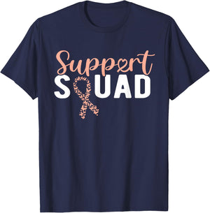 Endometrial Cancer Support Squad T-Shirt - T-Shirt | Navy