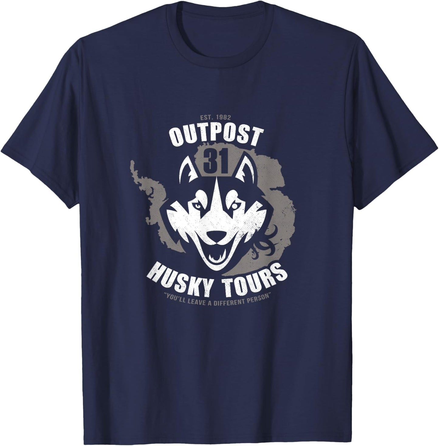Outpost 31 Husky Tours - Official DinoMike Design T-Shirt - T-Shirt | Navy