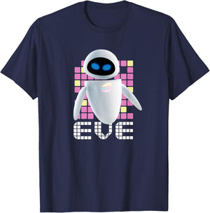 Disney Pixar WALL-E Geometric EVE T-Shirt - T-Shirt | Navy