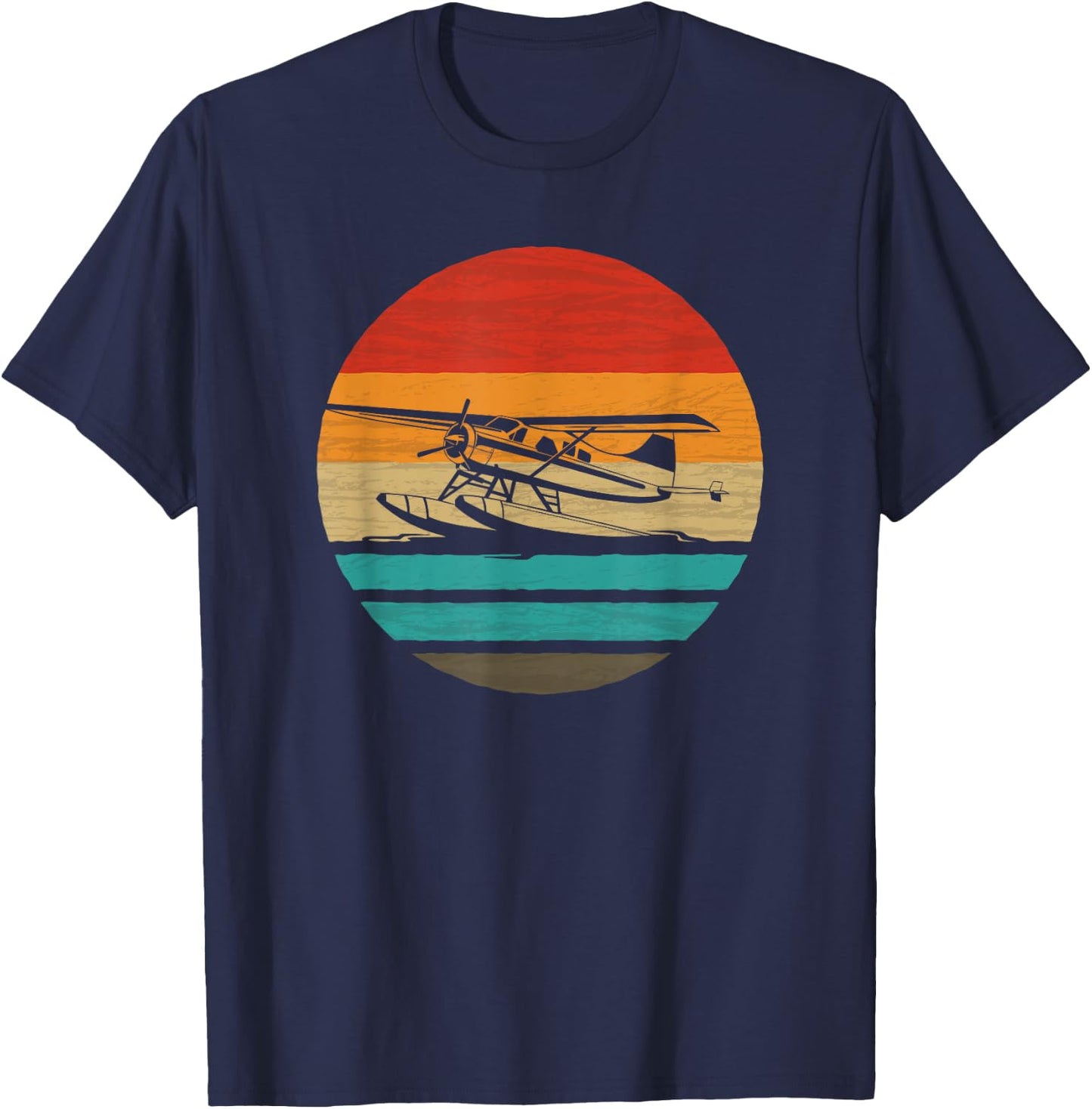 Seaplane Retro Style Vintage T-Shirt - T-Shirt | Navy