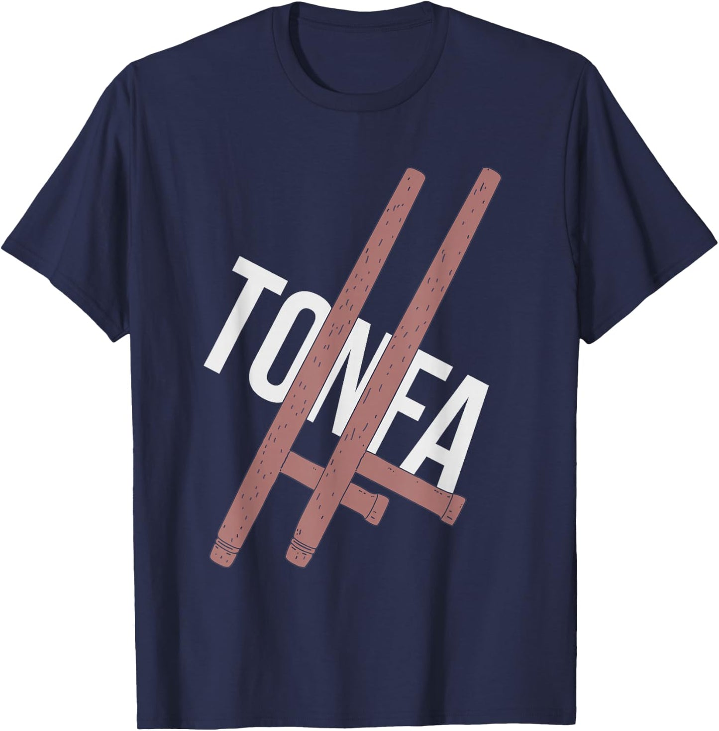 Tonfa - Tong Fa Pair - Okinawan Fighting T-Shirt - T-Shirt | Navy