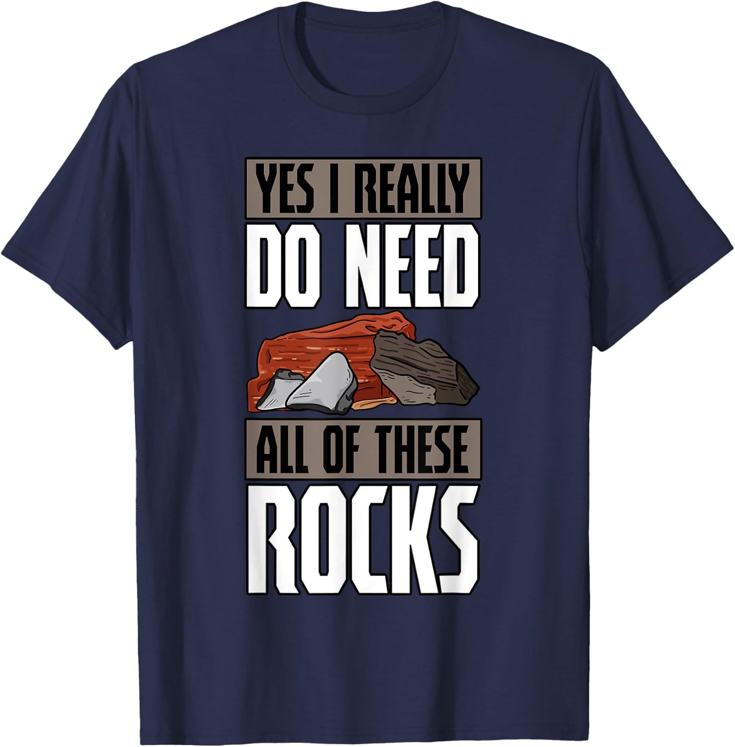 Geology Earth Scientists Geologists Mineral Collectors Rock Small T-Shirt - T-Shirt | Navy