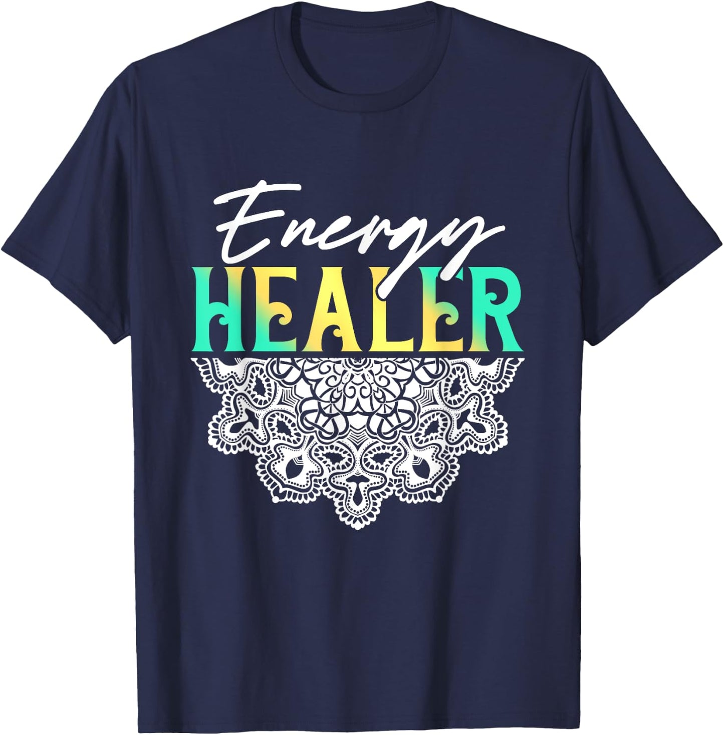 Energy Healer Reiki Master Yoga Spiritual Chakra Japanese T-Shirt - T-Shirt | Navy