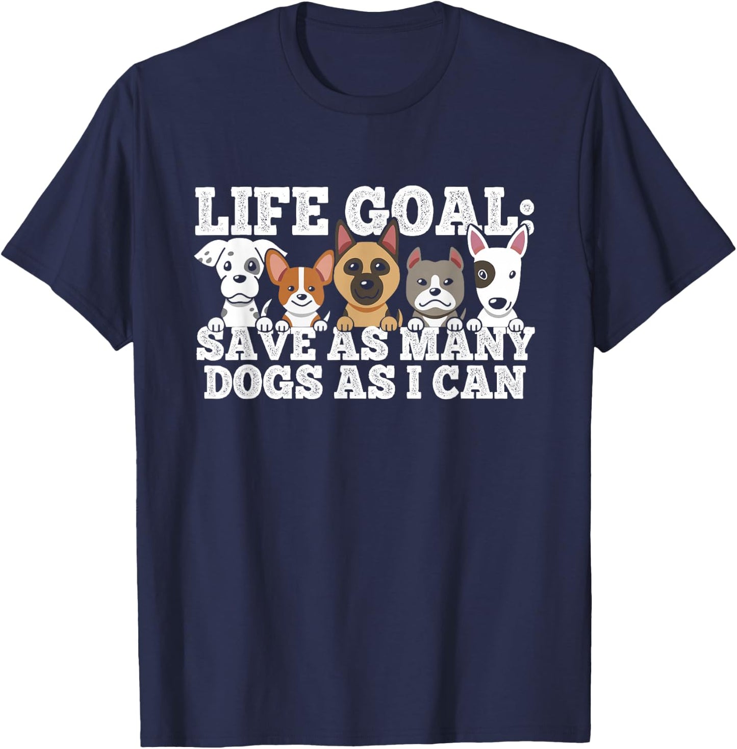 Animal Shelter Dog Rescue Dog Rescue Animal Protection - Dog Home T-Shirt - T-Shirt | Navy