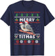 Funny Tufted Titmouse Merry Titmas Gift Bird watching T-Shirt - T-Shirt | Navy