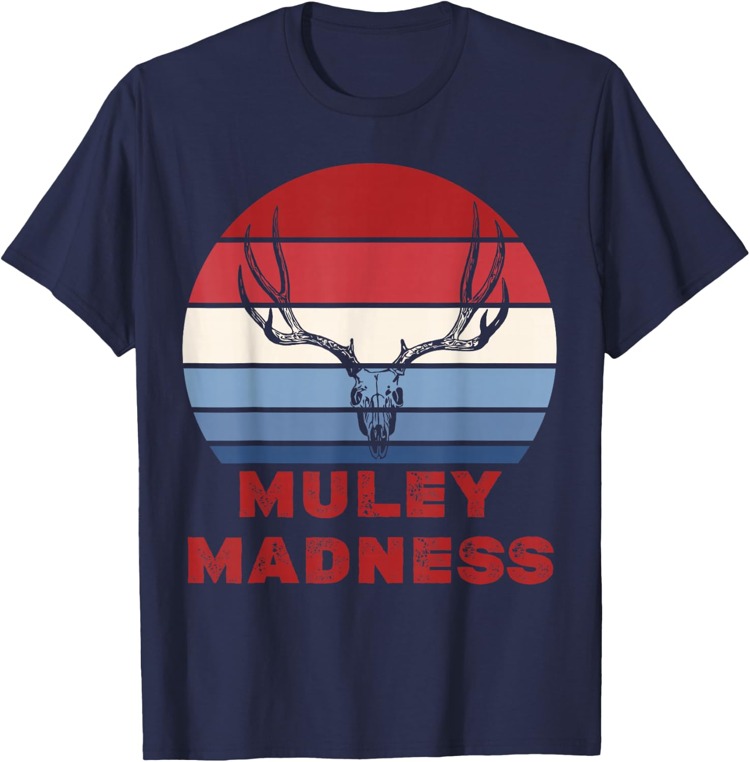 Muley Madness Mule Deer T-Shirt - T-Shirt | Navy