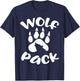 Wolf Pack Wolf Family Matching T-Shirt - T-Shirt | Navy