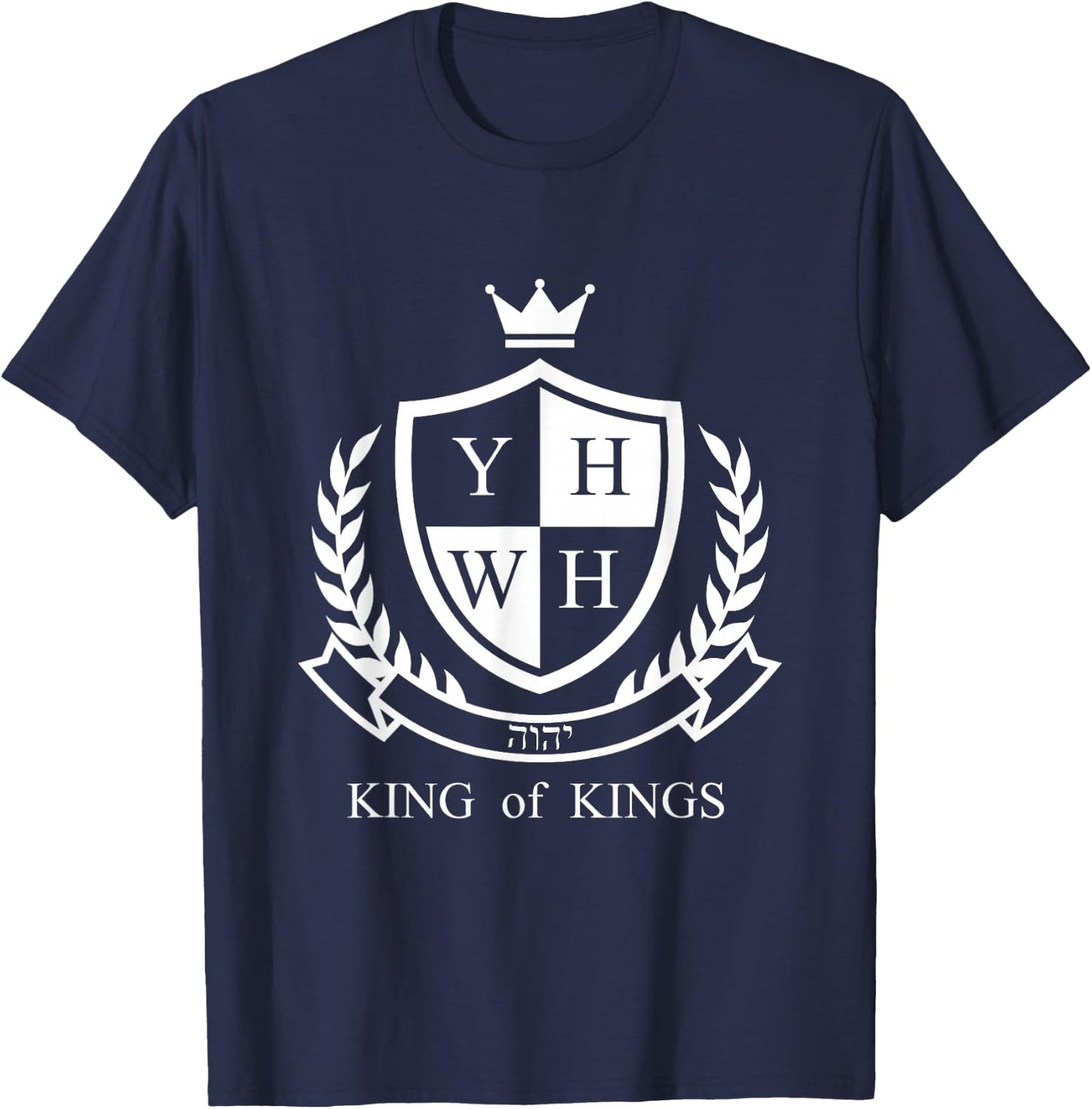Yahweh King of Kings T-Shirt - T-Shirt | Navy