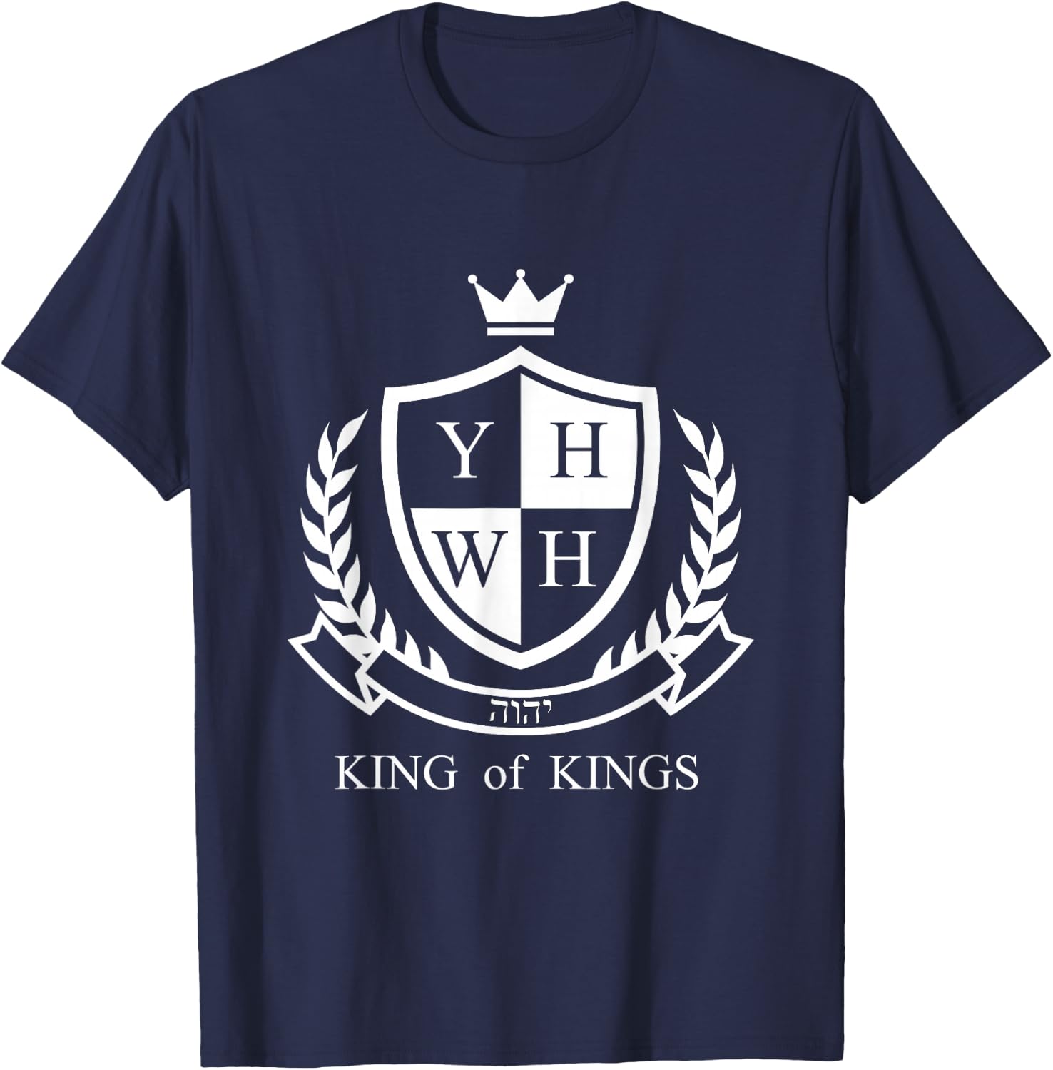Yahweh King of Kings T-Shirt - T-Shirt | Navy