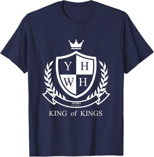 Yahweh King of Kings T-Shirt - T-Shirt | Navy