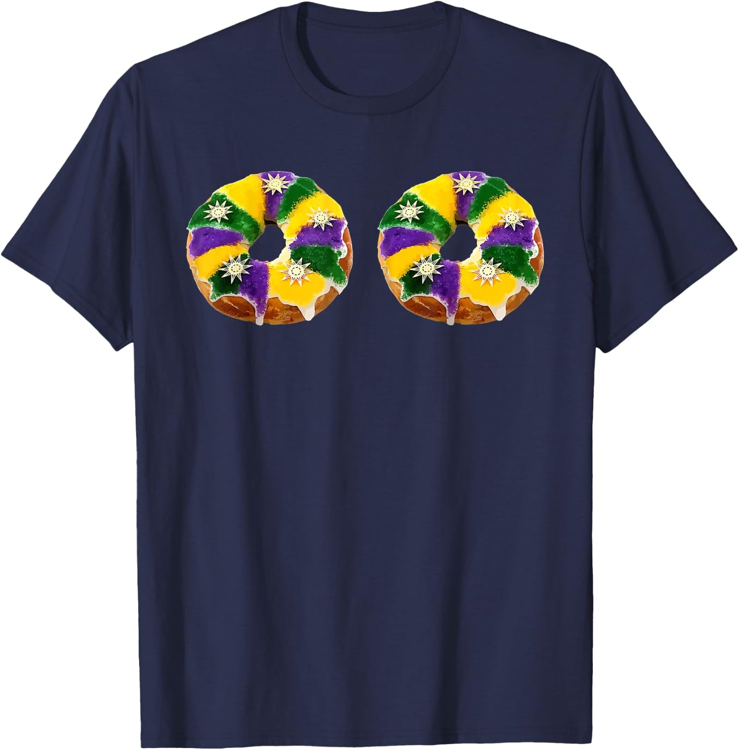 Mardi Gras Shirts 2022 Women King Cake Lovers T-Shirt - T-Shirt | Navy