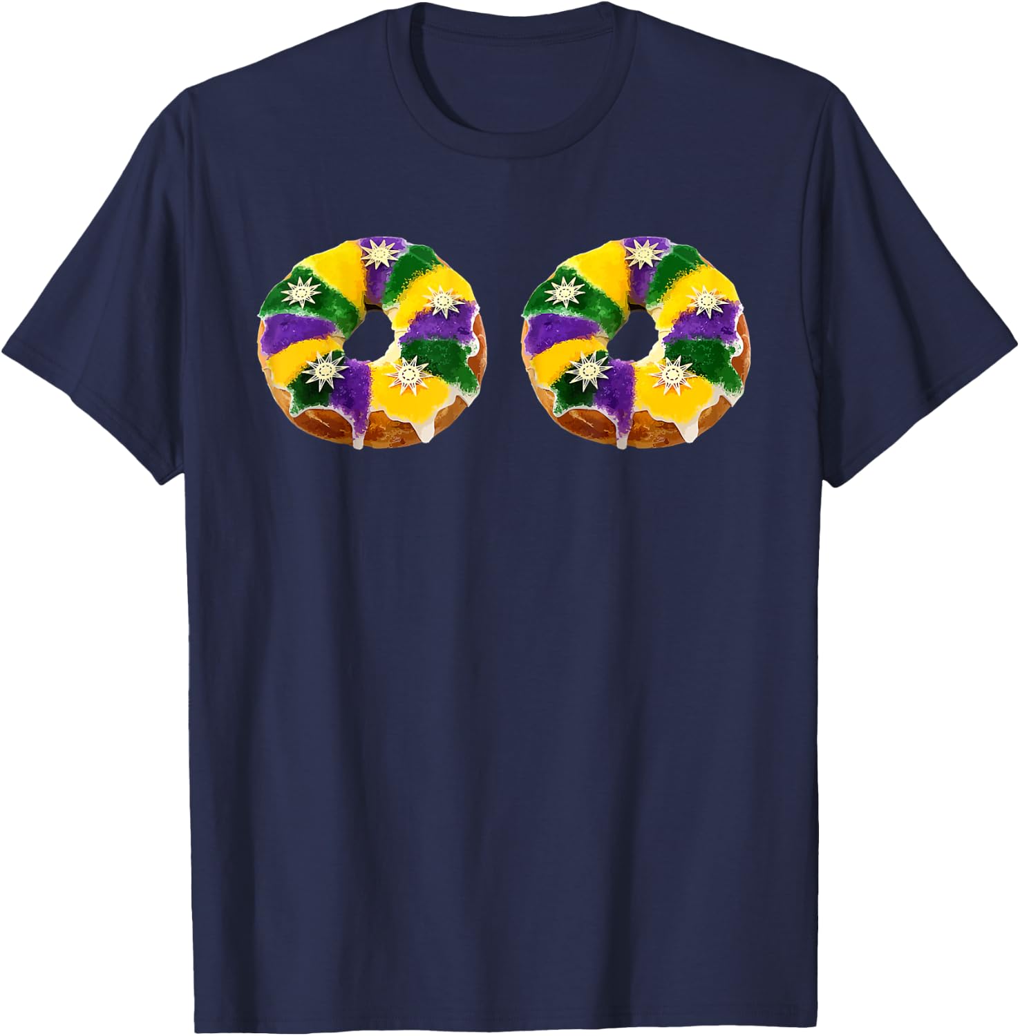Mardi Gras Shirts 2022 Women King Cake Lovers T-Shirt - T-Shirt | Navy