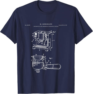 Espresso Machine Patent - kitchen T-Shirt - T-Shirt | Navy