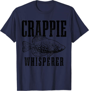 Crappie Whisperer Funny Vintage Crappie Fishing Fisherman T-Shirt - T-Shirt | Navy
