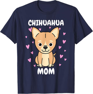 Chihuahua Mom Mummy Mama Mum Mommy Mother's Day Mother T-Shirt - T-Shirt | Navy