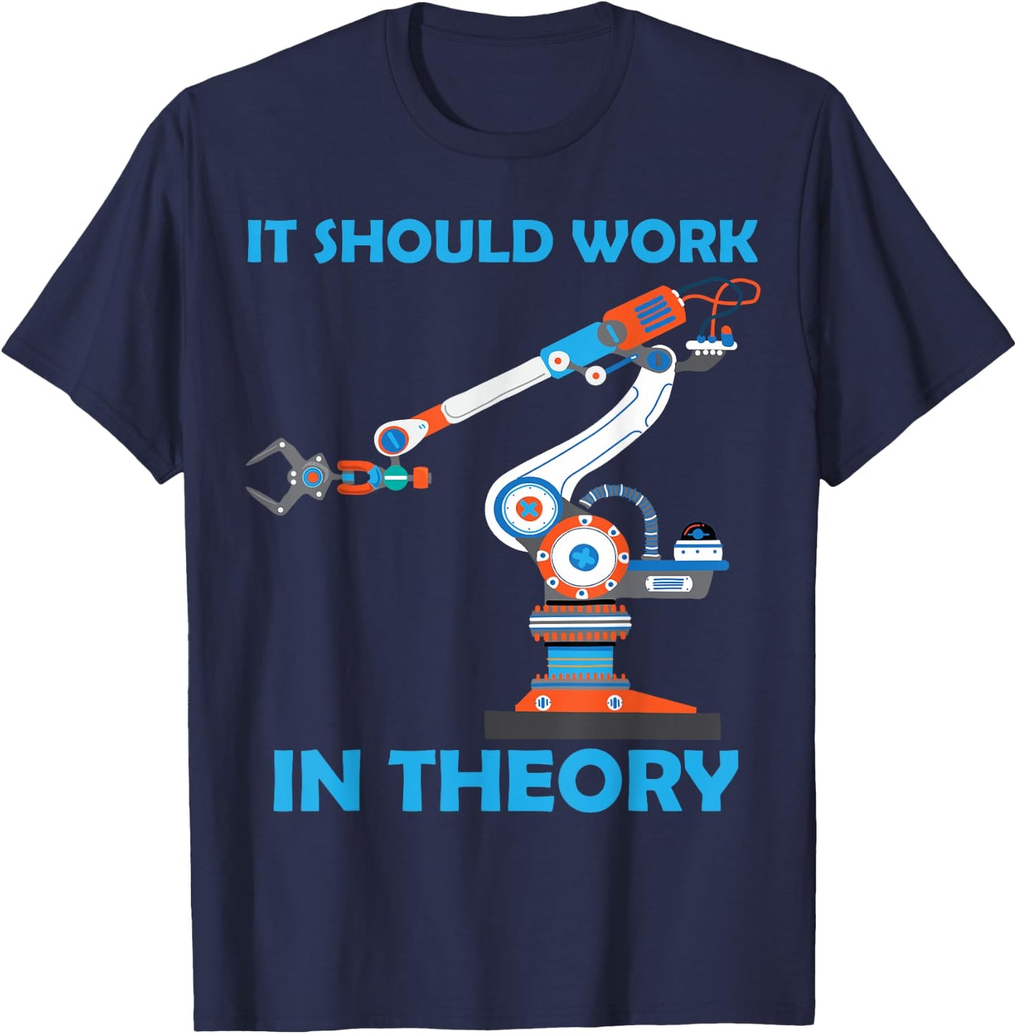 Cool Robotics Art Men Women Robotics Engineer Robot Lovers Small T-Shirt - T-Shirt | Navy