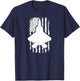 F22 raptor US Flag Fighter Airplane Jet Plane Aircraft T-Shirt - T-Shirt | Navy