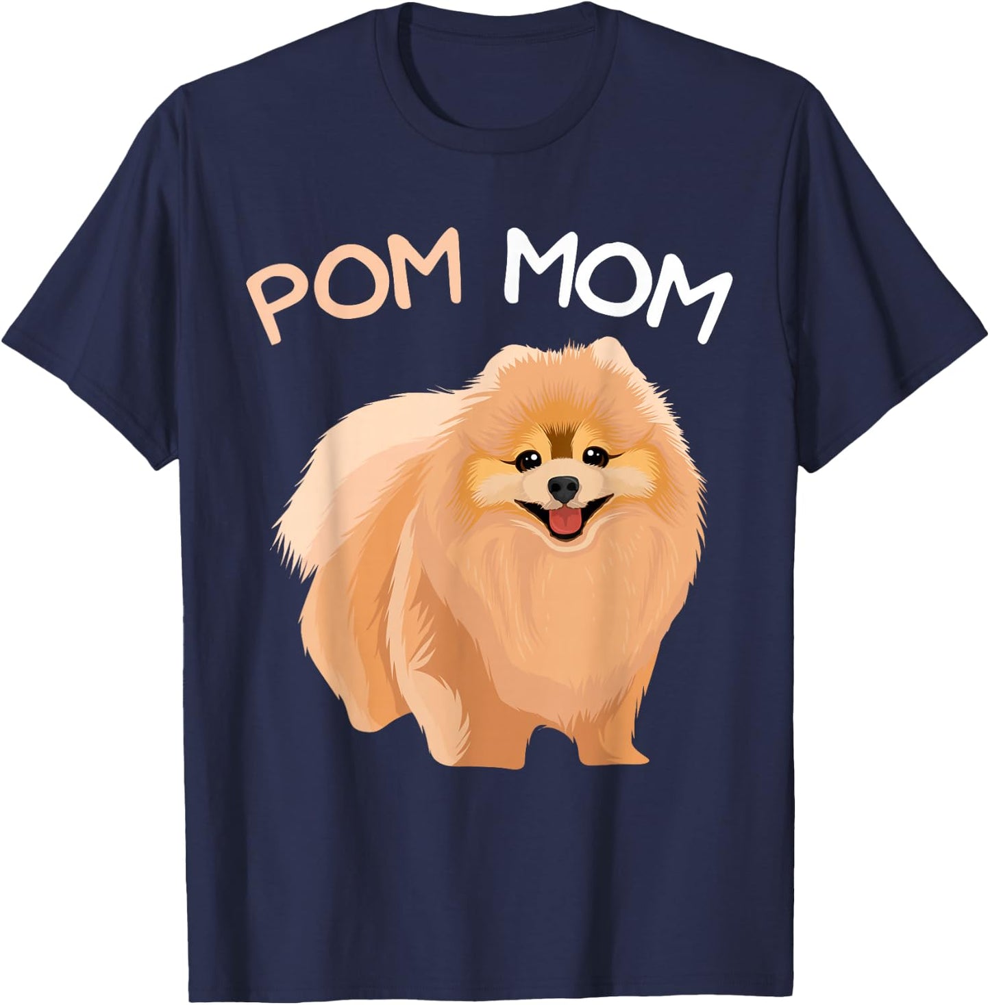 Pomeranian Pom Mom Pomeranian Mama Woman T-Shirt - T-Shirt | Navy
