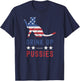 Drink Up Pussies USA Flag 4th of July Cat Lover Drinker T-Shirt - T-Shirt | Navy