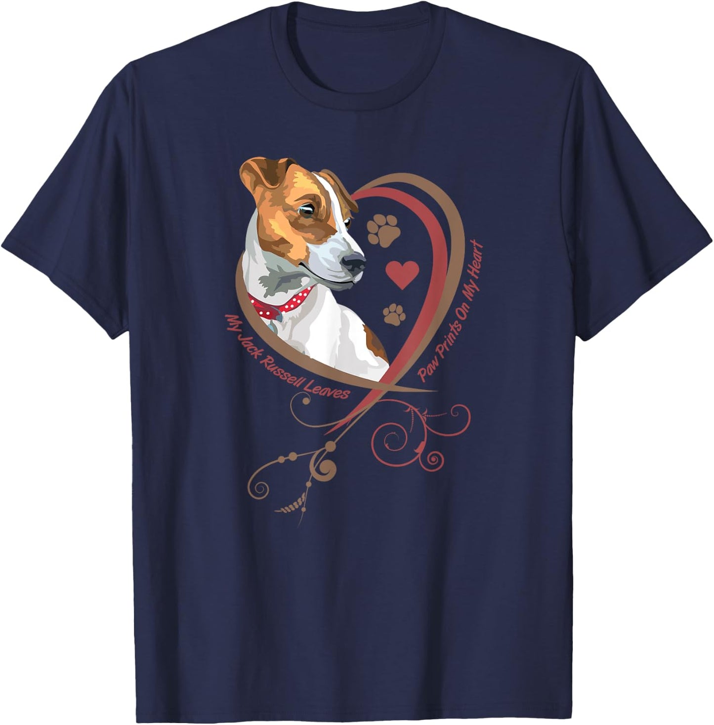 Womans Jack Russell Terrier Shirt Parson Russell Terrier Dog T-Shirt - T-Shirt | Navy