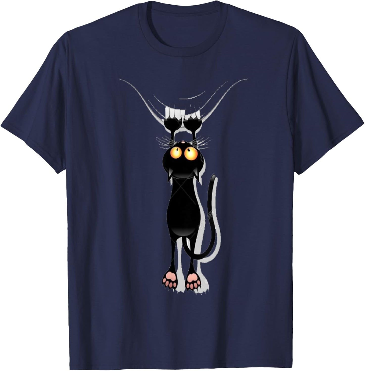Cat Scratching T-Shirt - T-Shirt | Navy