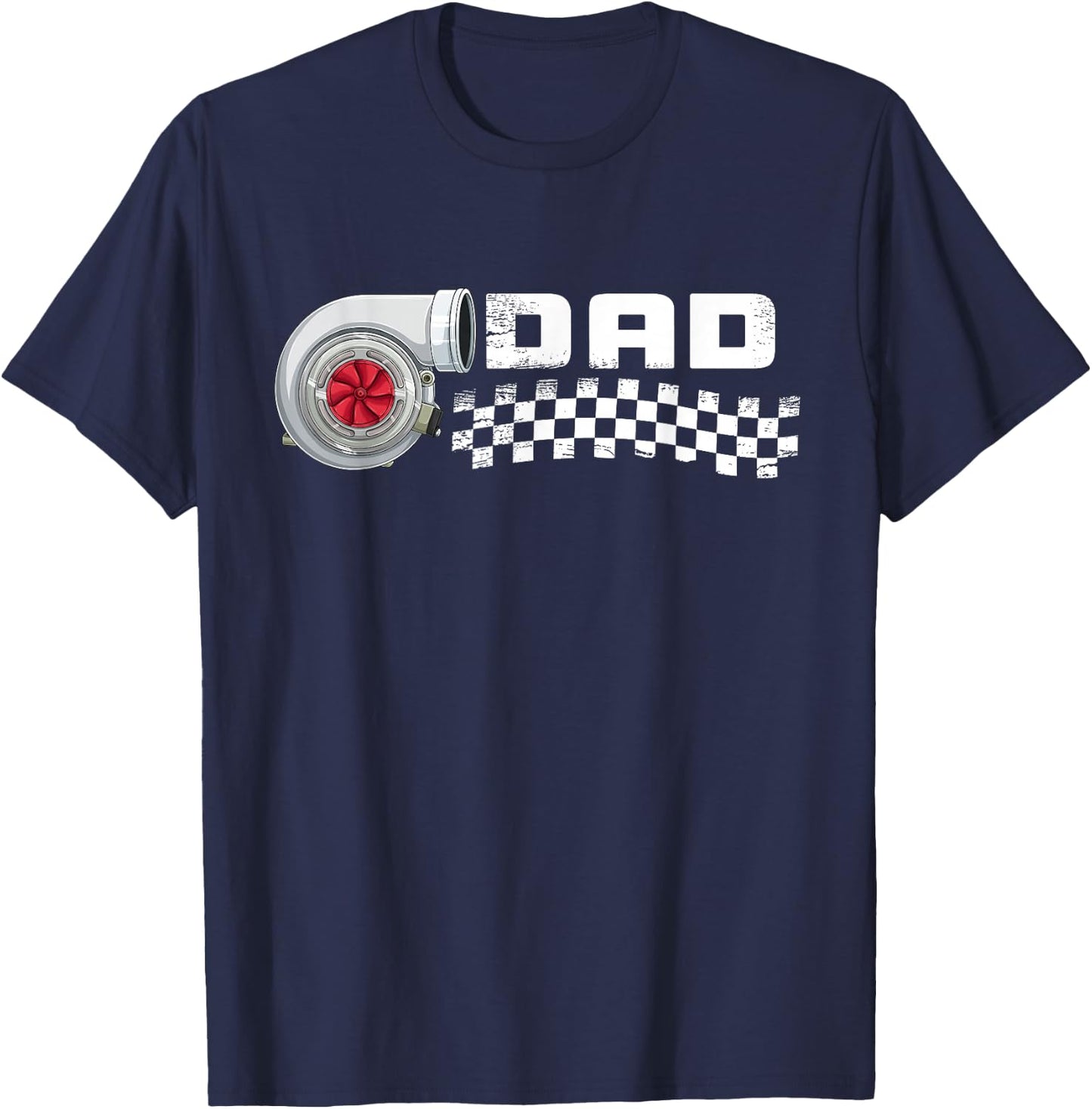 Birthday Party Matching Family pit crew race car Dad T-Shirt - T-Shirt | Navy