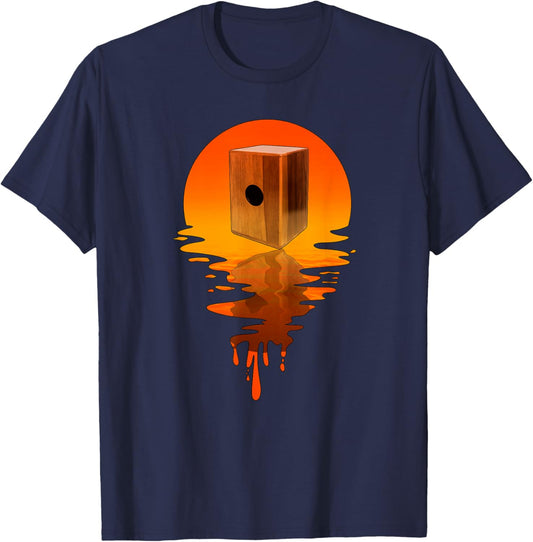 Vintage Retro Style Peruvian Cajon T-Shirt - T-Shirt | Navy