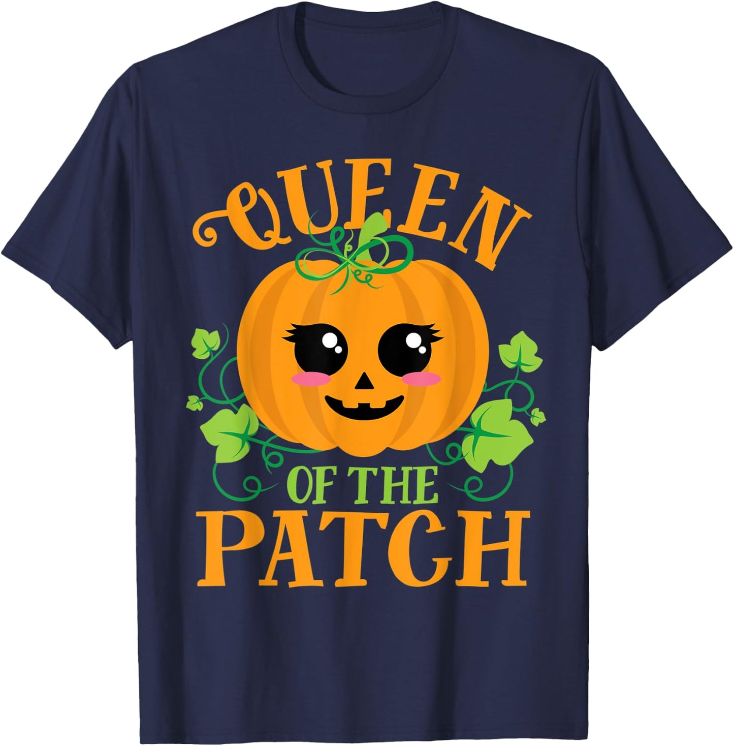 Queen Pumpkin of the Patch Matching Family Set Mom Halloween T-Shirt - T-Shirt | Navy