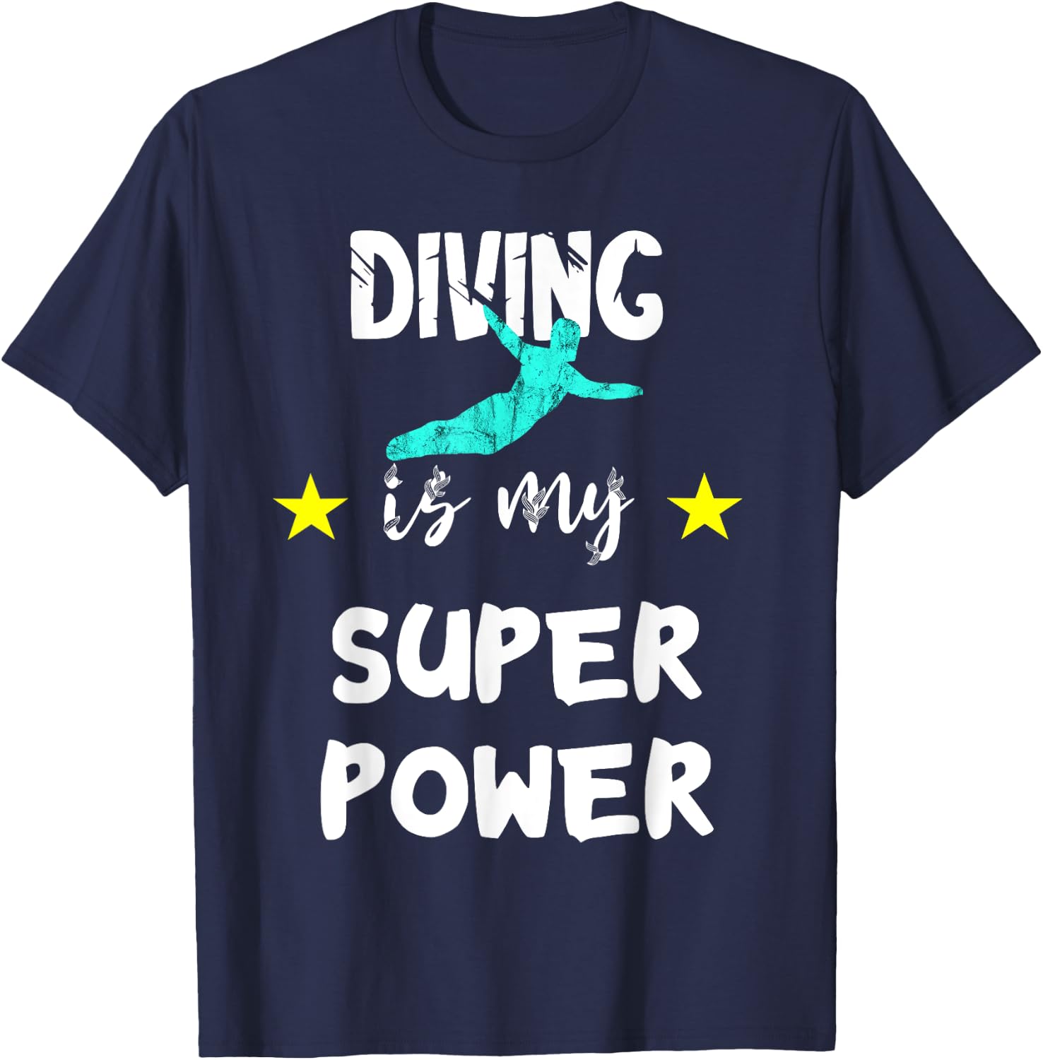 Springboard Diving Is My Super Power Dive Platform Diver T-Shirt - T-Shirt | Navy