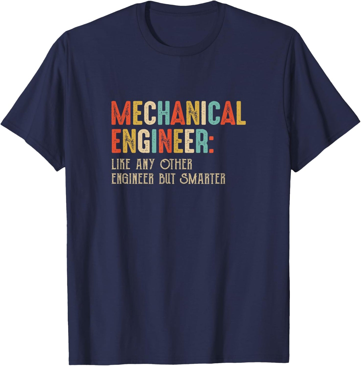 Funny Mechanical Engineer Engineering Students Vintage T-Shirt - T-Shirt | Navy