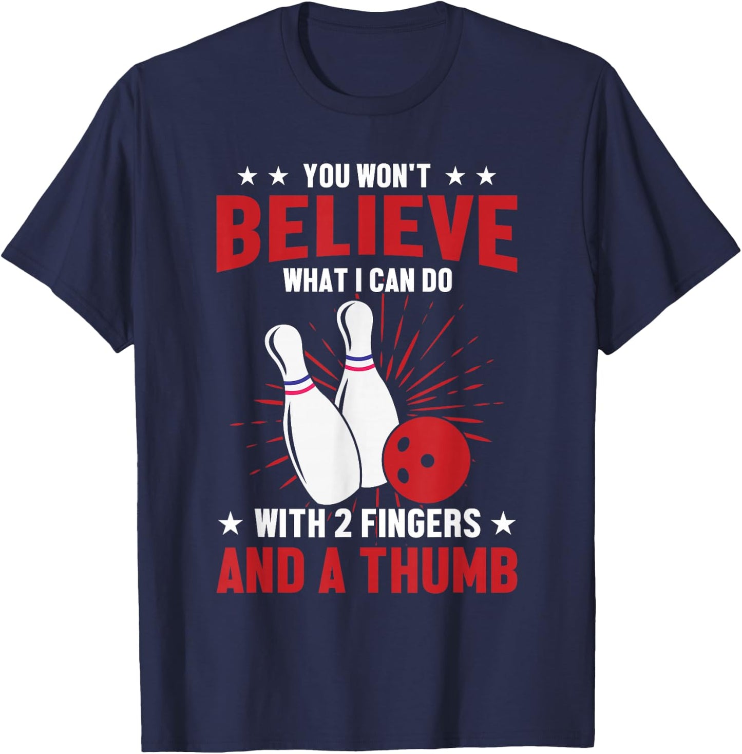 Bowler Sport Quotes Funny Bowling Lover T-Shirt - T-Shirt | Navy