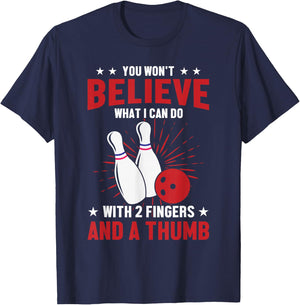 Bowler Sport Quotes Funny Bowling Lover T-Shirt - T-Shirt | Navy